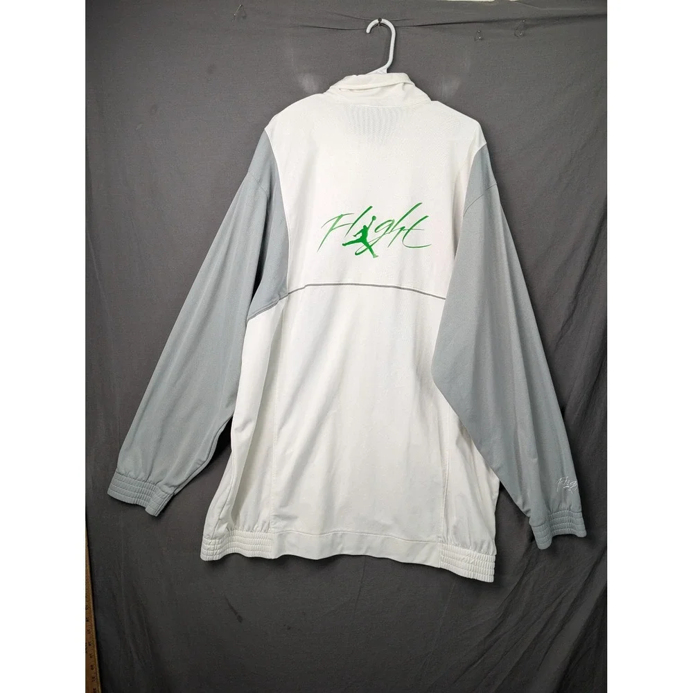 Jordan Flight Mens Track Jacket White Grey Green 3XL F6HON 139545